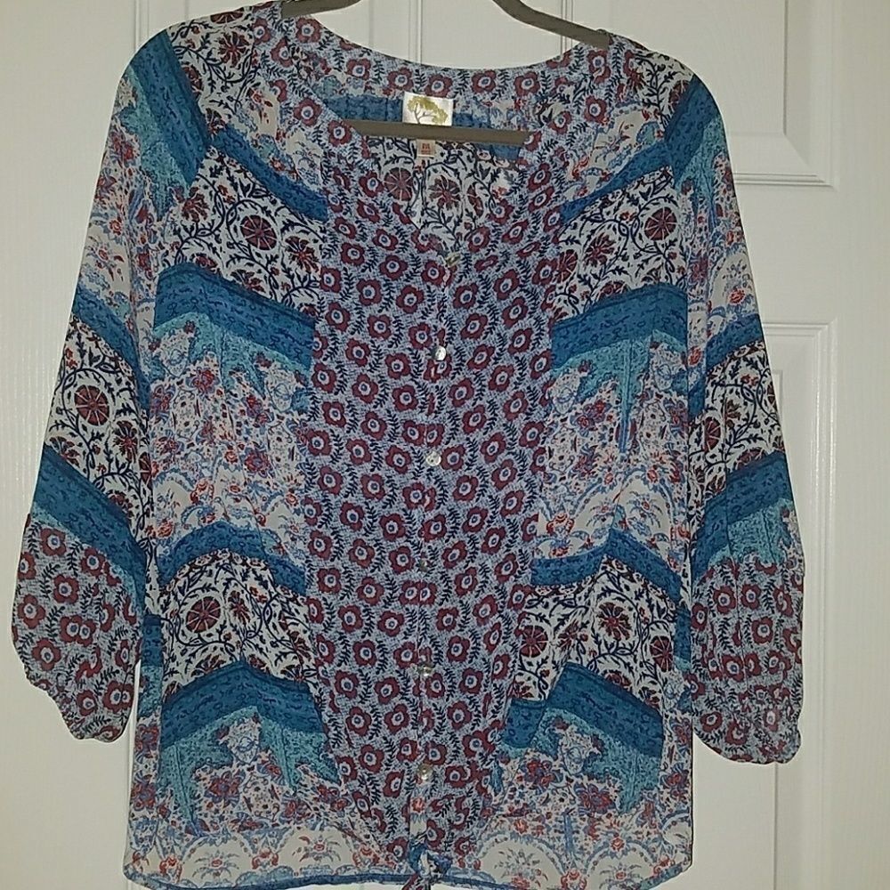 Fig and Flower tie waist top Sz M Never worn